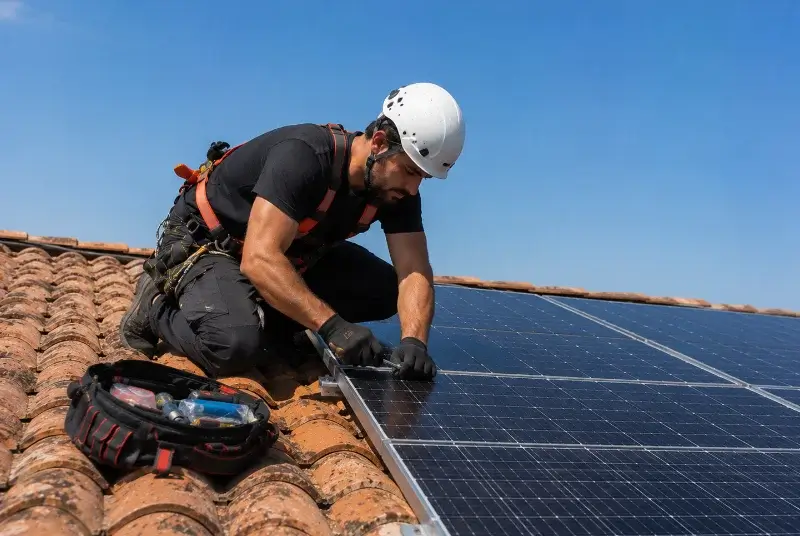 Maintenance et monitoring de panneaux solaires à Landas